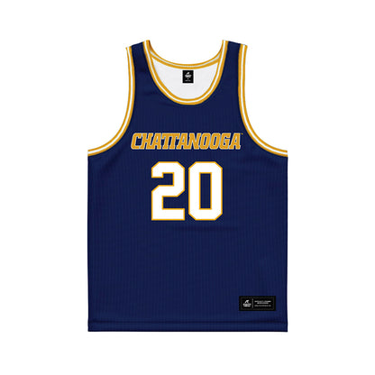 UTC - NCAA Men's Basketball : Liam Vitters - Navy Basketball Jersey-0