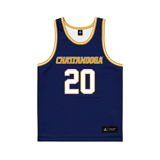 UTC - NCAA Men's Basketball : Liam Vitters - Navy Basketball Jersey-0