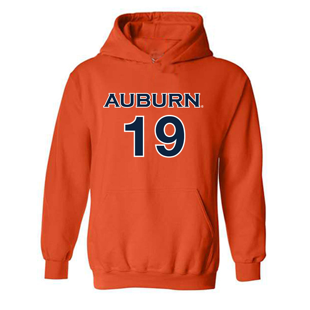 Auburn - NCAA Women's Soccer : Kennedy Husbands - Replica Shersey Hooded Sweatshirt-0