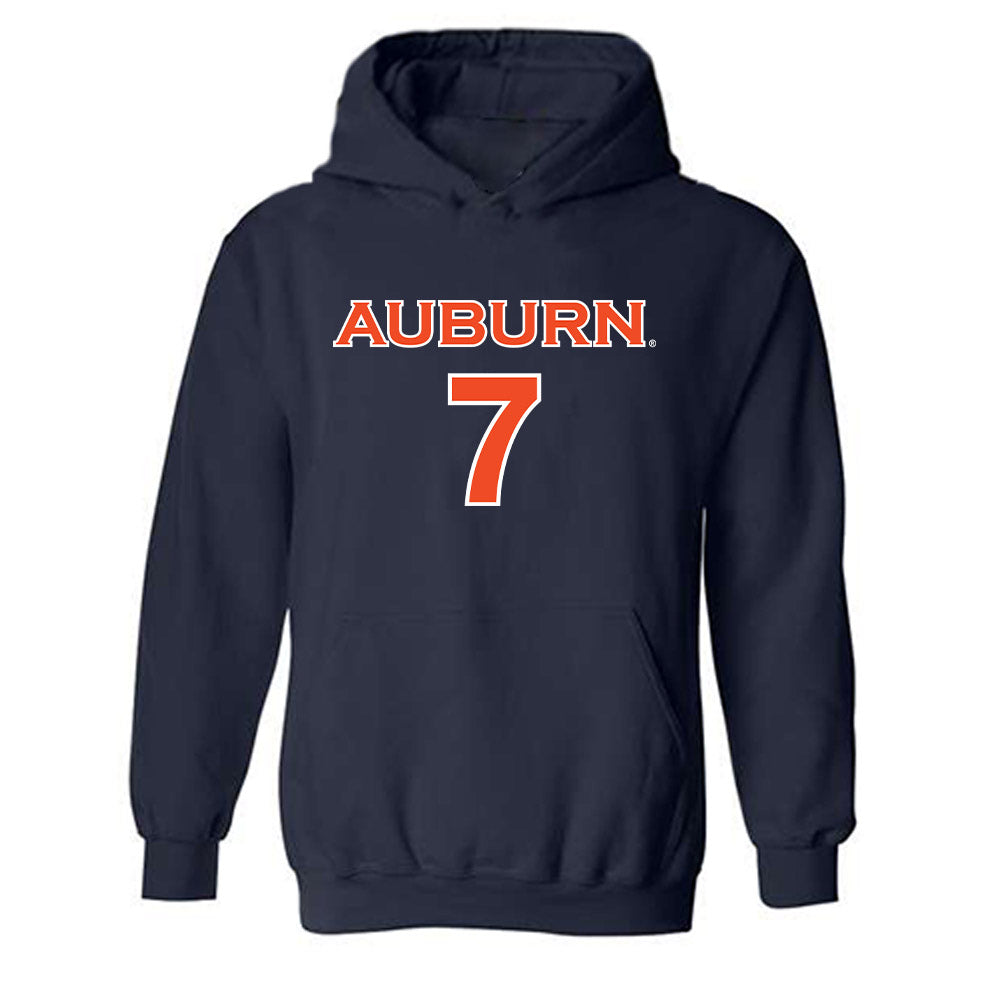 Auburn - NCAA Women's Soccer : Ava Caldwell - Replica Shersey Hooded Sweatshirt-0