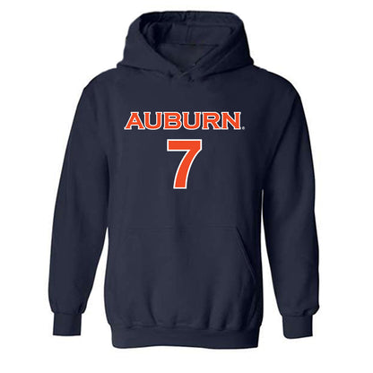 Auburn - NCAA Women's Soccer : Ava Caldwell - Replica Shersey Hooded Sweatshirt-0