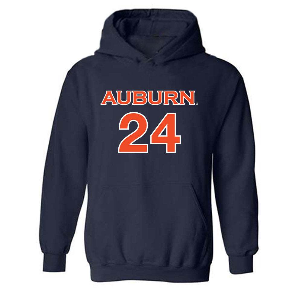 Auburn - NCAA Women's Soccer : Aurora Gaines - Replica Shersey Hooded Sweatshirt-0