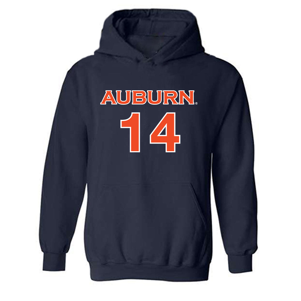 Auburn - NCAA Women's Soccer : Clara Casajuana - Replica Shersey Hooded Sweatshirt-0