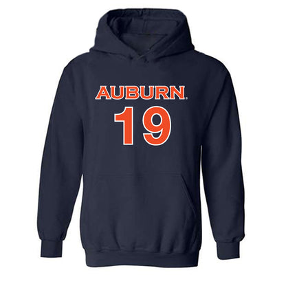 Auburn - NCAA Women's Soccer : Kennedy Husbands - Replica Shersey Hooded Sweatshirt-0