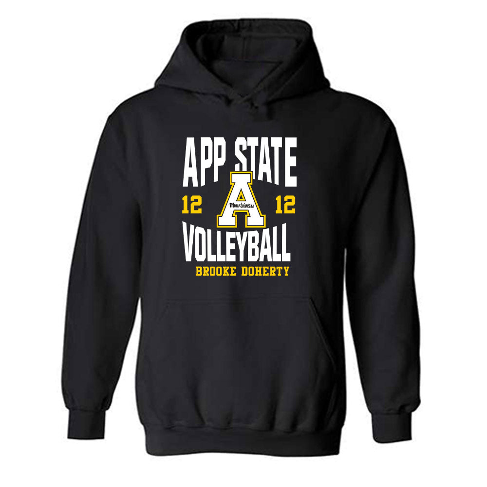 App State - NCAA Women's Volleyball : Brooke Doherty - Fashion Shersey Hooded Sweatshirt-0