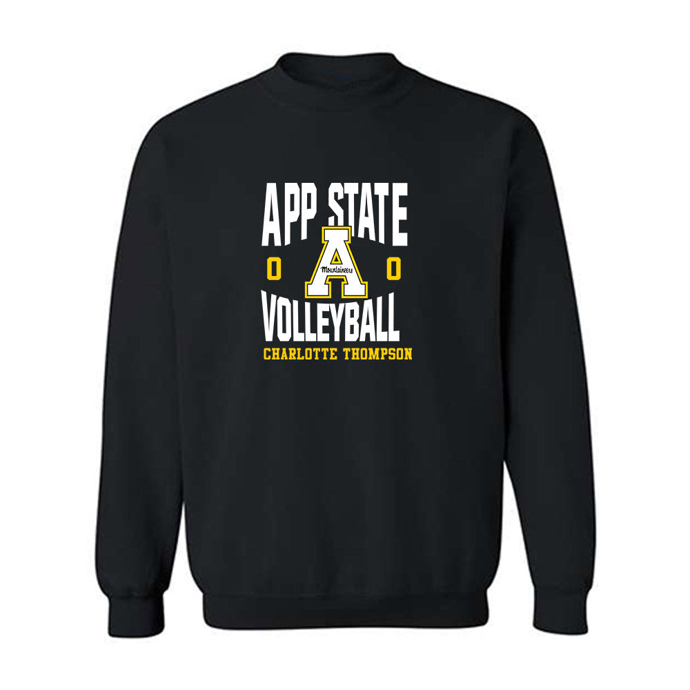 App State - NCAA Women's Volleyball : Charlotte Thompson - Fashion Shersey Crewneck Sweatshirt-0