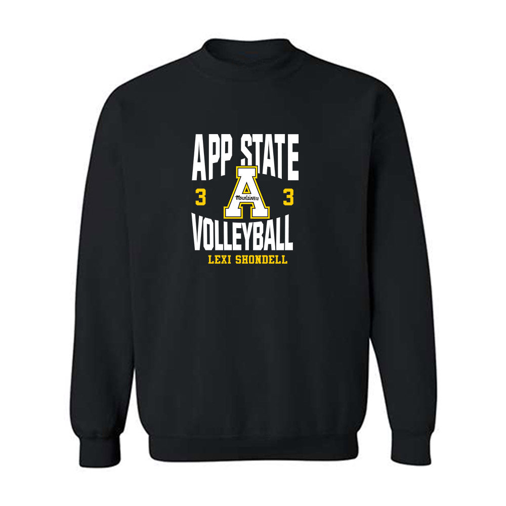 App State - NCAA Women's Volleyball : Lexi Shondell - Fashion Shersey Crewneck Sweatshirt-0