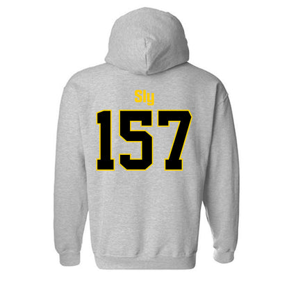 App State - NCAA Wrestling : Bentley Sly - Classic Shersey Hooded Sweatshirt-1