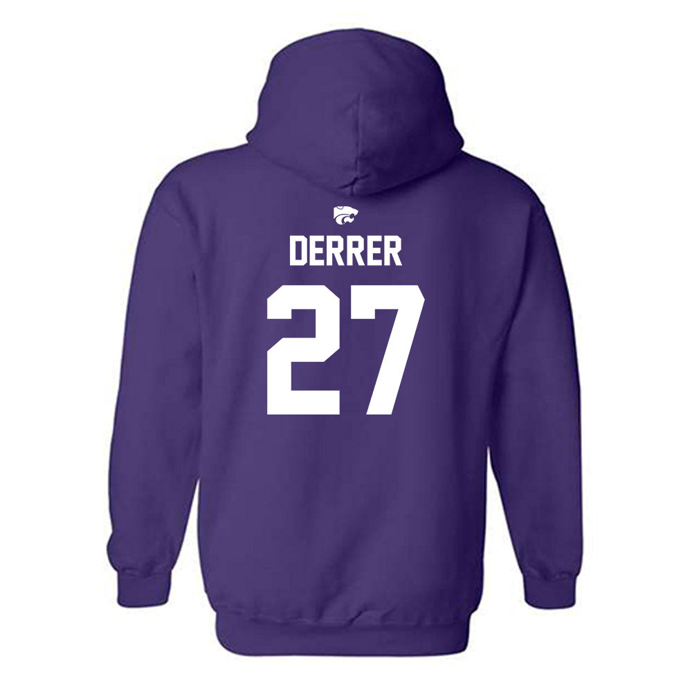 Kansas State - NCAA Women's Volleyball : Ellah Derrer - Replica Shersey Hooded Sweatshirt-1