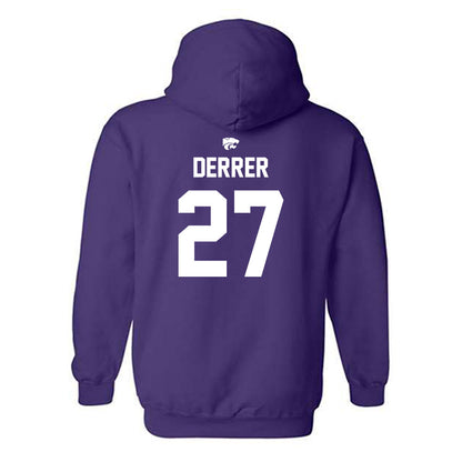 Kansas State - NCAA Women's Volleyball : Ellah Derrer - Replica Shersey Hooded Sweatshirt-1