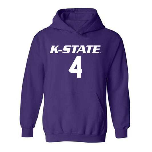 Kansas State - NCAA Women's Volleyball : Reagan Fox - Replica Shersey Hooded Sweatshirt