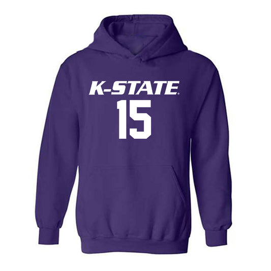 Kansas State - NCAA Women's Volleyball : Addison Massey - Replica Shersey Hooded Sweatshirt-0