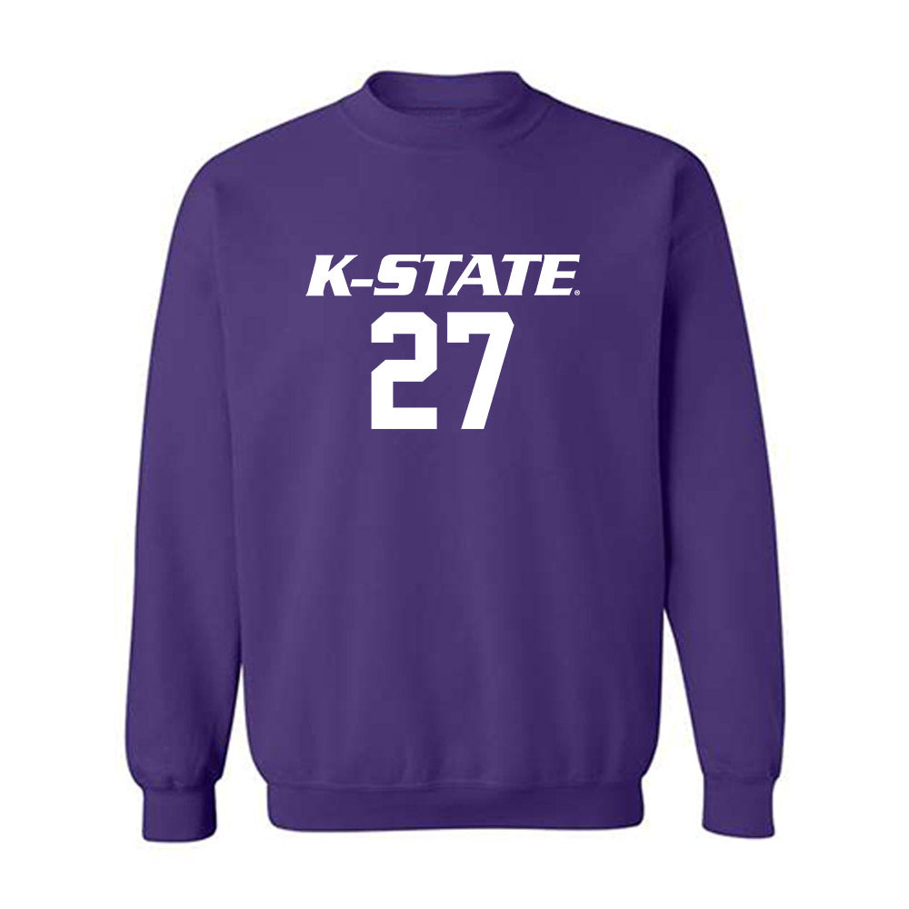 Kansas State - NCAA Women's Volleyball : Ellah Derrer - Replica Shersey Crewneck Sweatshirt-0
