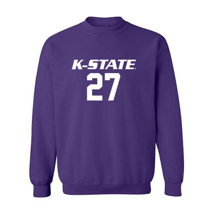 Kansas State - NCAA Women's Volleyball : Ellah Derrer - Replica Shersey Crewneck Sweatshirt-0