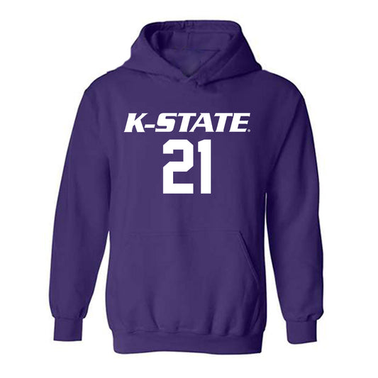 Kansas State - NCAA Women's Volleyball : Reese Resmer - Replica Shersey Hooded Sweatshirt-0