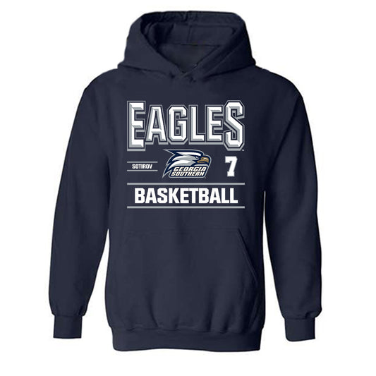 Georgia Southern - NCAA Men's Basketball : Tsvet Sotirov - Classic Fashion Shersey Hooded Sweatshirt-0