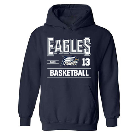 Georgia Southern - NCAA Men's Basketball : Jeromy Davis - Classic Fashion Shersey Hooded Sweatshirt-0
