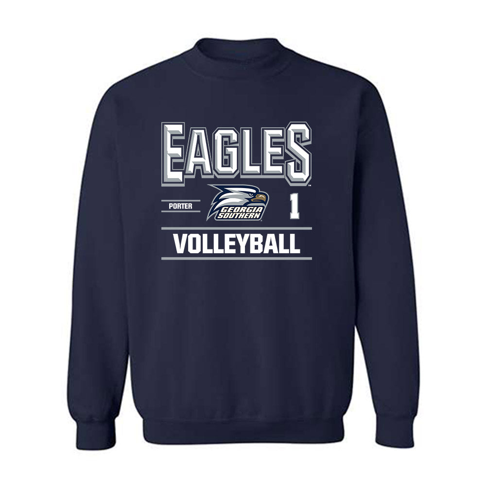 Georgia Southern - NCAA Women's Volleyball : Hadley Porter - Classic Fashion Shersey Crewneck Sweatshirt-0
