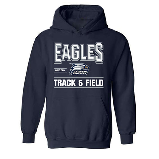 Georgia Southern - NCAA Women's Track & Field : Emily Wheldon - Classic Fashion Shersey Hooded Sweatshirt-0