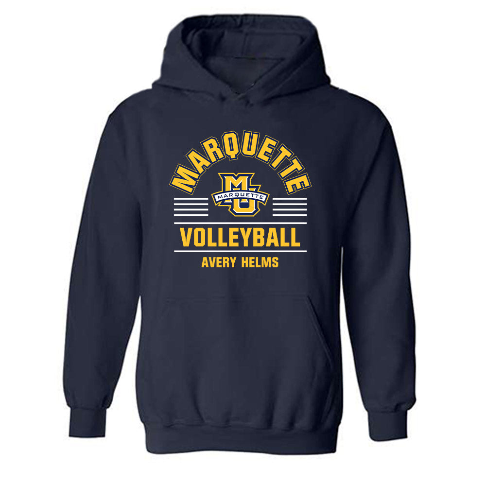 Marquette - NCAA Women's Volleyball : Avery Helms - Classic Fashion Shersey Hooded Sweatshirt-0