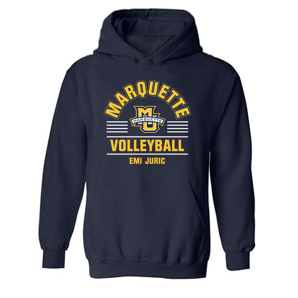 Marquette - NCAA Women's Volleyball : Emi Juric - Classic Fashion Shersey Hooded Sweatshirt-0