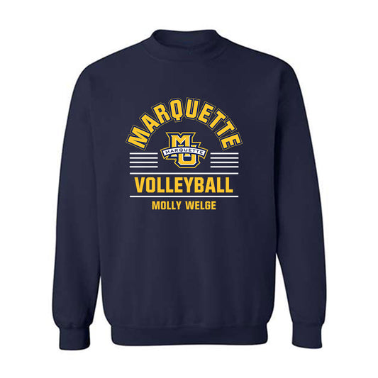 Marquette - NCAA Women's Volleyball : Molly Welge - Classic Fashion Shersey Crewneck Sweatshirt-0