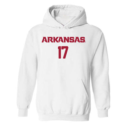 Arkansas - NCAA Women's Soccer : Kennedy Ball - Replica Shersey Hooded Sweatshirt-0