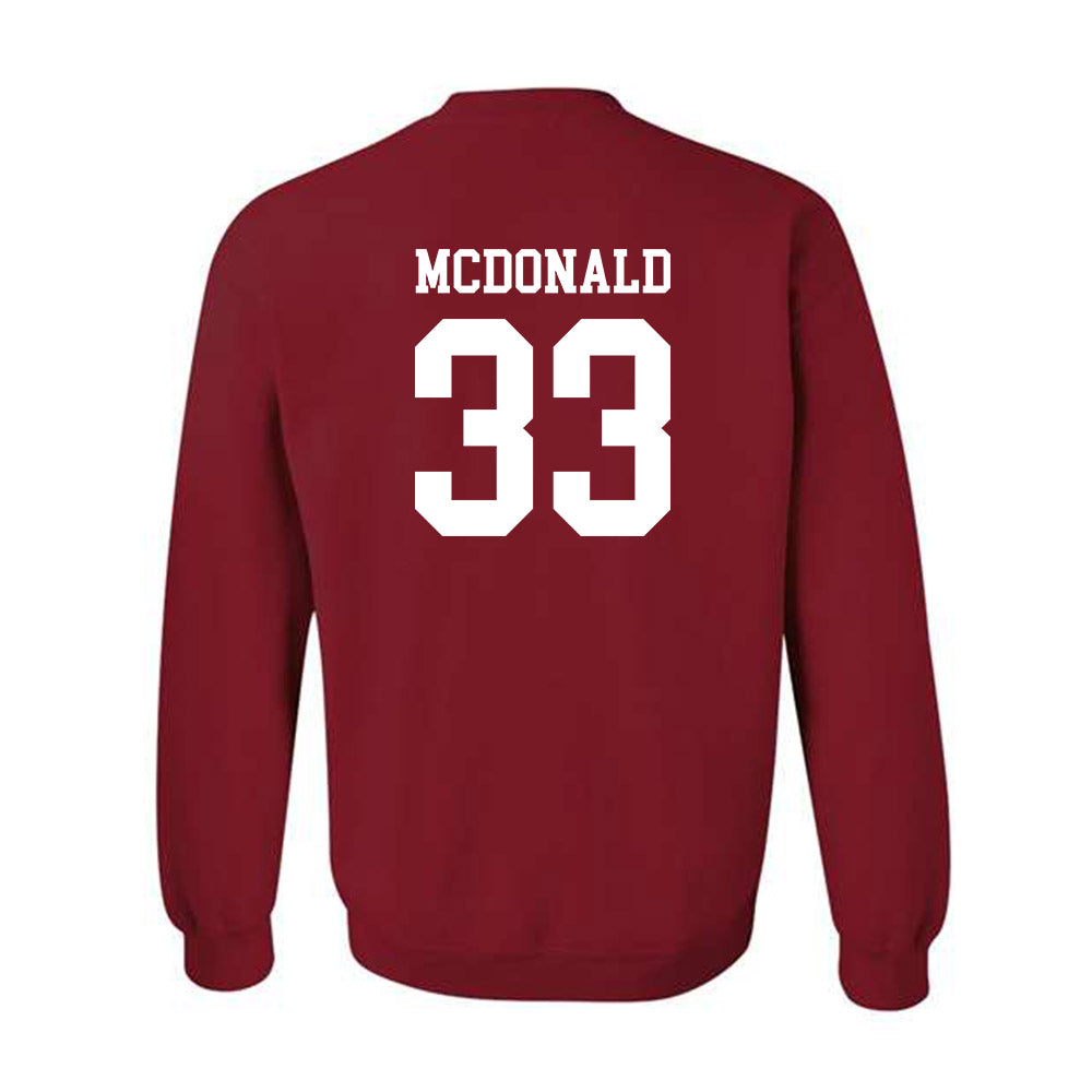 Arkansas - NCAA Women's Soccer : Madden McDonald - Classic Shersey Crewneck Sweatshirt-1