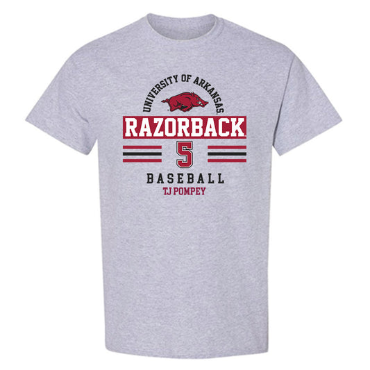 Arkansas - NCAA Baseball : TJ Pompey - Classic Fashion Shersey T-Shirt-0