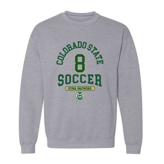 Colorado State - NCAA Women's Soccer : Stina Mathews - Crewneck Sweatshirt-0