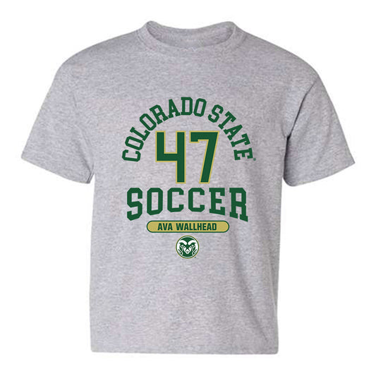 Colorado State - NCAA Women's Soccer : Ava Wallhead - Youth T-Shirt-0