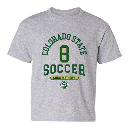 Colorado State - NCAA Women's Soccer : Stina Mathews - Youth T-Shirt-0