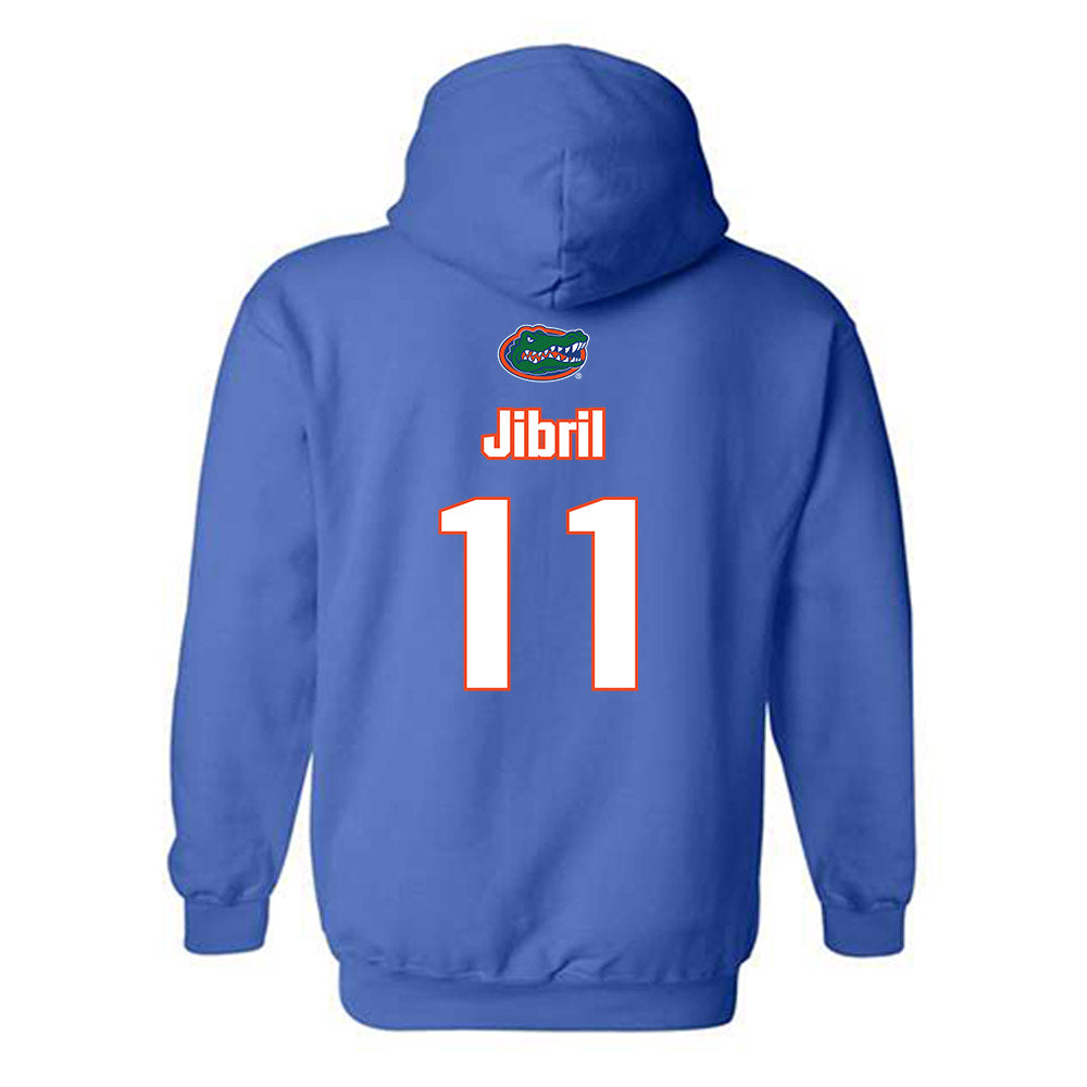 Florida - NCAA Women's Soccer : Hannah Jibril - Replica Shersey Hooded Sweatshirt-1