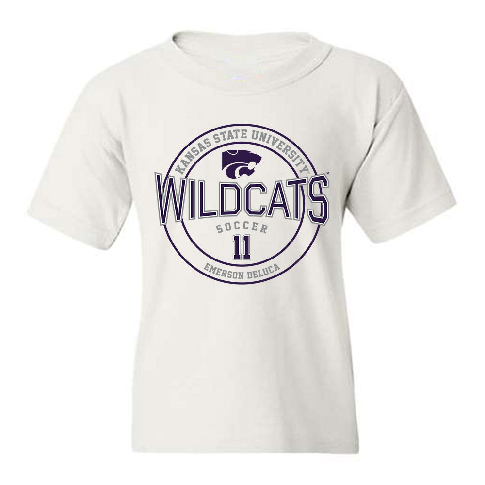 Kansas State - NCAA Women's Soccer : Emerson DeLuca - Sports Shersey Youth T-Shirt-0