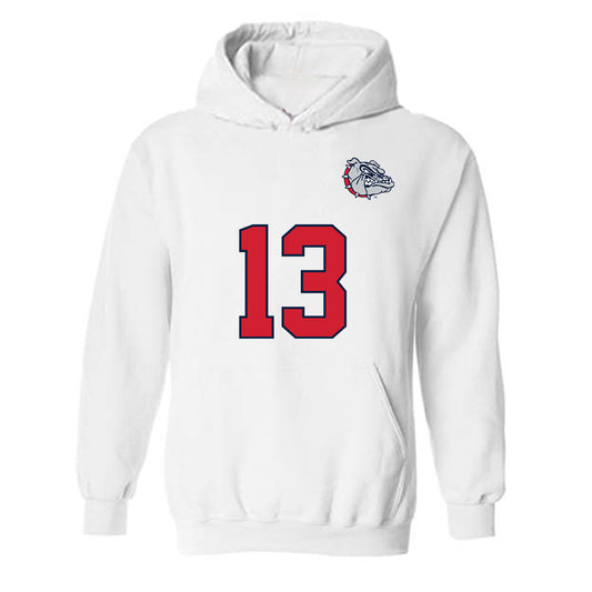 Gonzaga - NCAA Men's Soccer : Nicholas Bianchi - Replica Shersey Hooded Sweatshirt-0