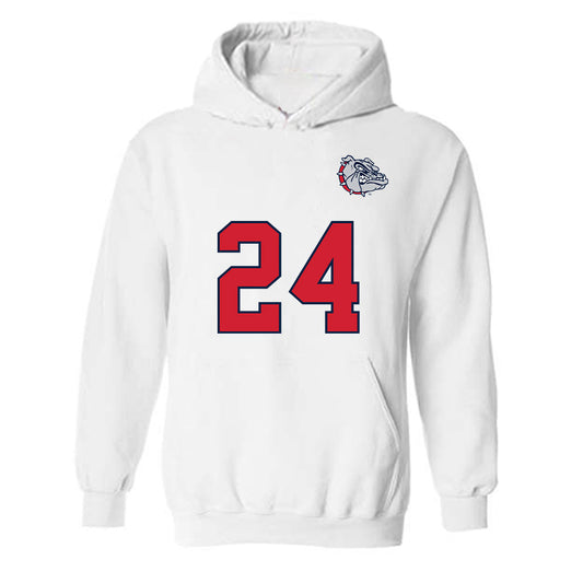 Gonzaga - NCAA Men's Soccer : Morgan Olson - Replica Shersey Hooded Sweatshirt-0