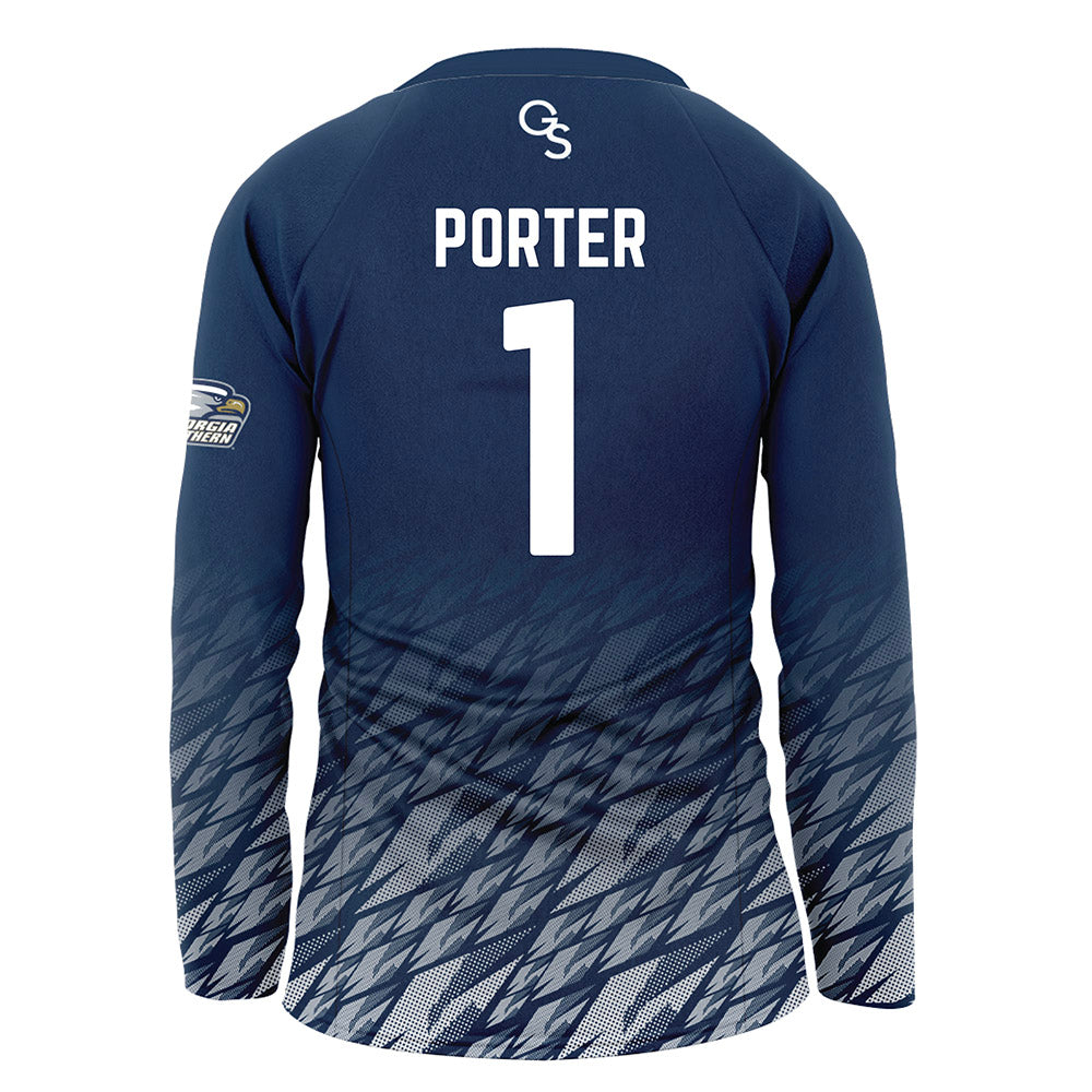 Georgia Southern - NCAA Women's Volleyball : Hadley Porter - Navy Volleyball Jersey-1