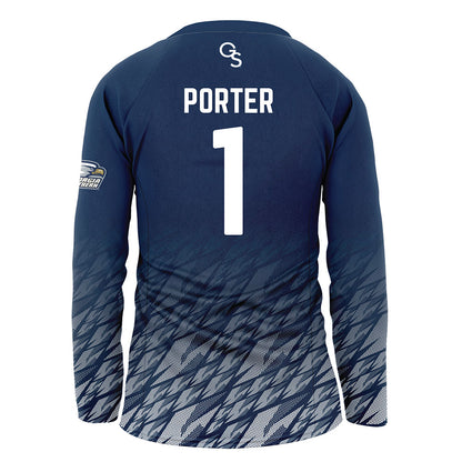 Georgia Southern - NCAA Women's Volleyball : Hadley Porter - Navy Volleyball Jersey-1