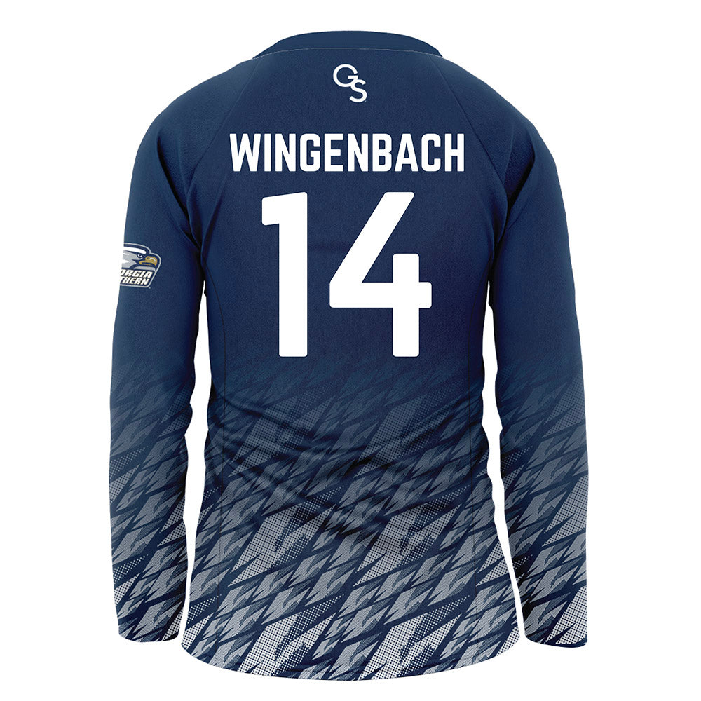 Georgia Southern - NCAA Women's Volleyball : Delaney Wingenbach - Navy Volleyball Jersey-1