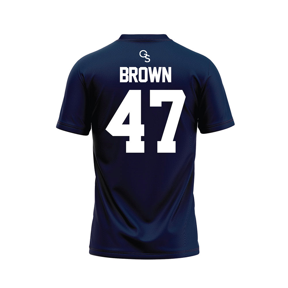 Georgia Southern - NCAA Football : Xavier Brown - Navy Football Jersey-1