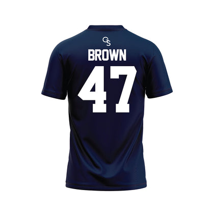 Georgia Southern - NCAA Football : Xavier Brown - Navy Football Jersey-1