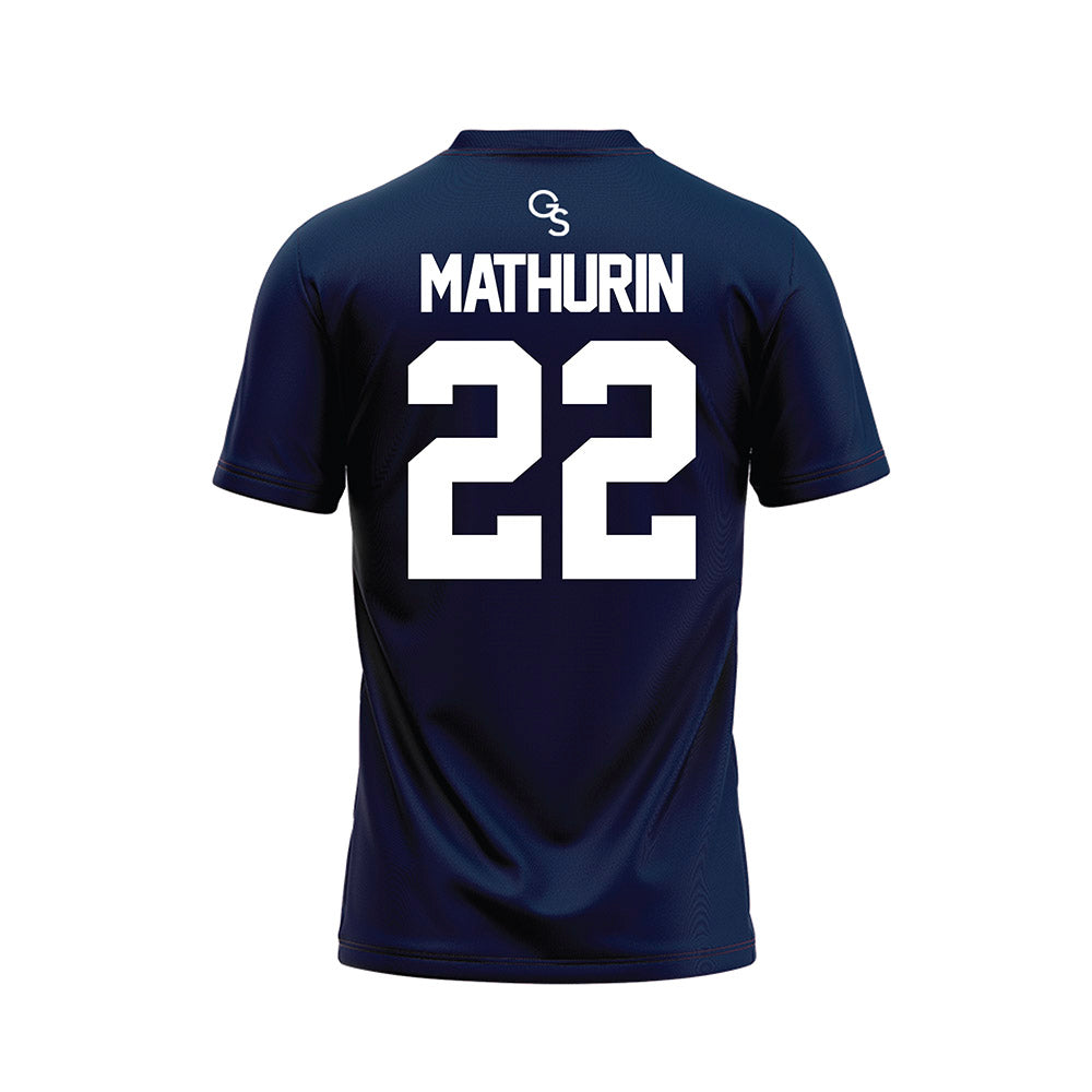 Georgia Southern - NCAA Football : Jarvis Mathurin - Navy Football Jersey-1