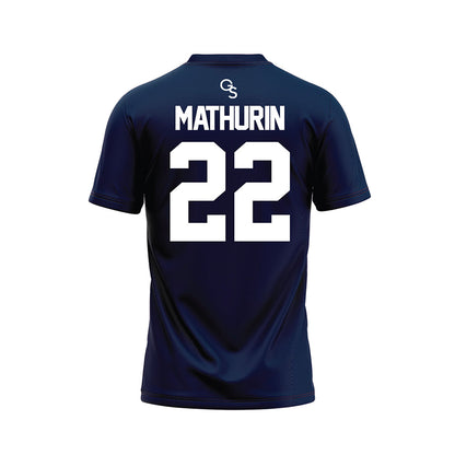 Georgia Southern - NCAA Football : Jarvis Mathurin - Navy Football Jersey-1