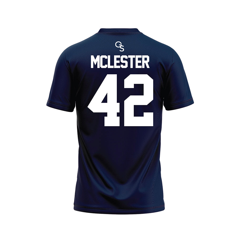 Georgia Southern - NCAA Football : Braxtin Mclester - Navy Football Jersey-1