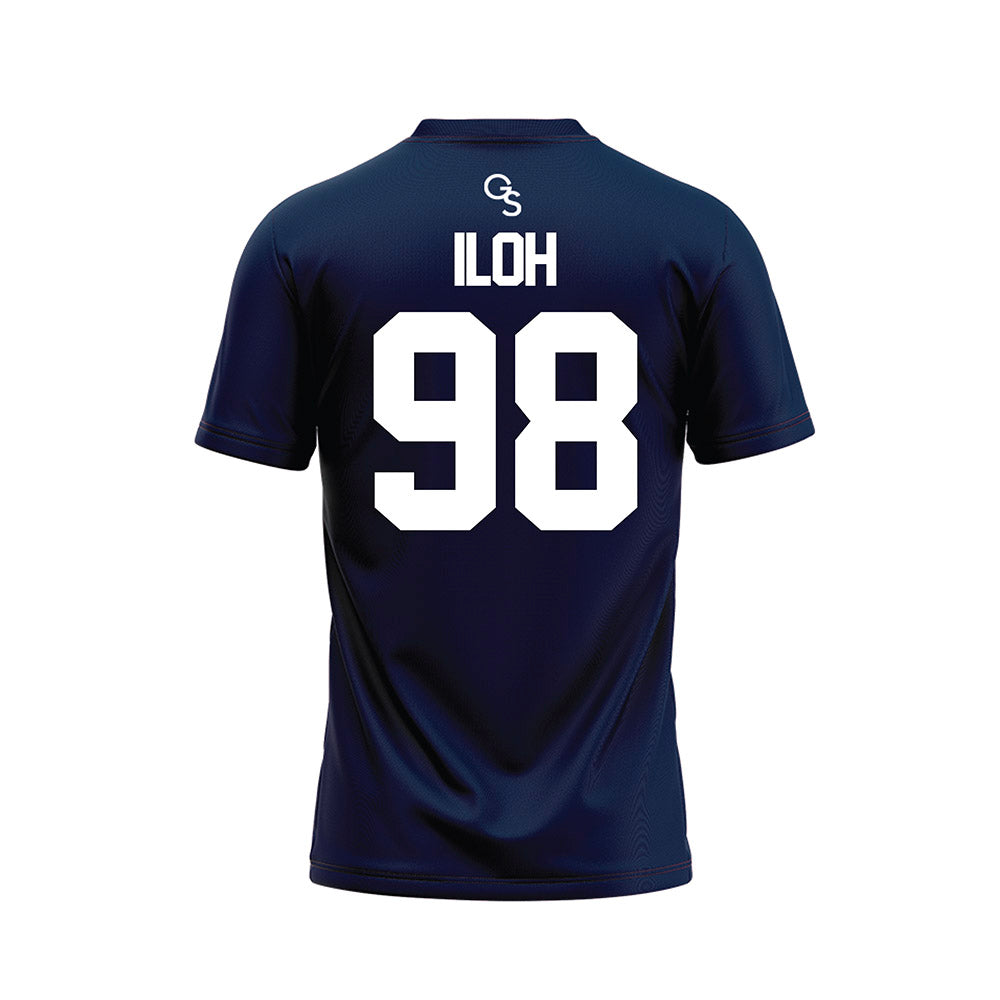 Georgia Southern - NCAA Football : Uche Iloh - Navy Football Jersey-1