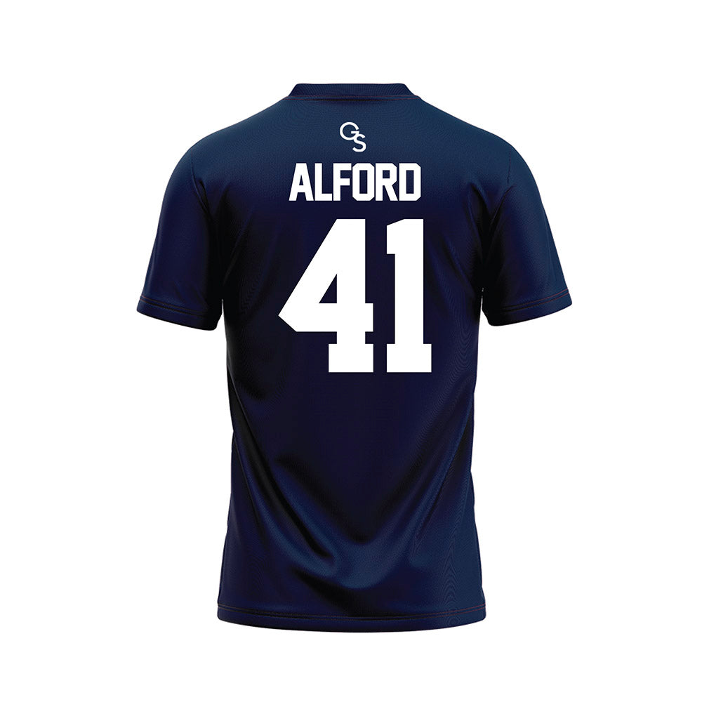 Georgia Southern - NCAA Football : Brandon Alford - Navy Football Jersey-1