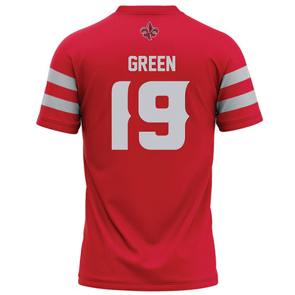 Louisiana - NCAA Football : Luke Green - Red Football Jersey-1
