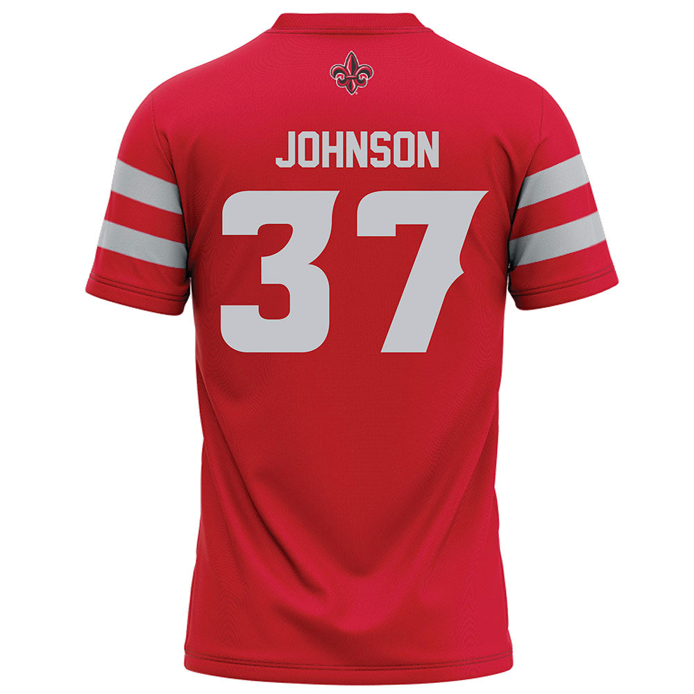 Louisiana - NCAA Football : Micah Johnson - Red Football Jersey-1