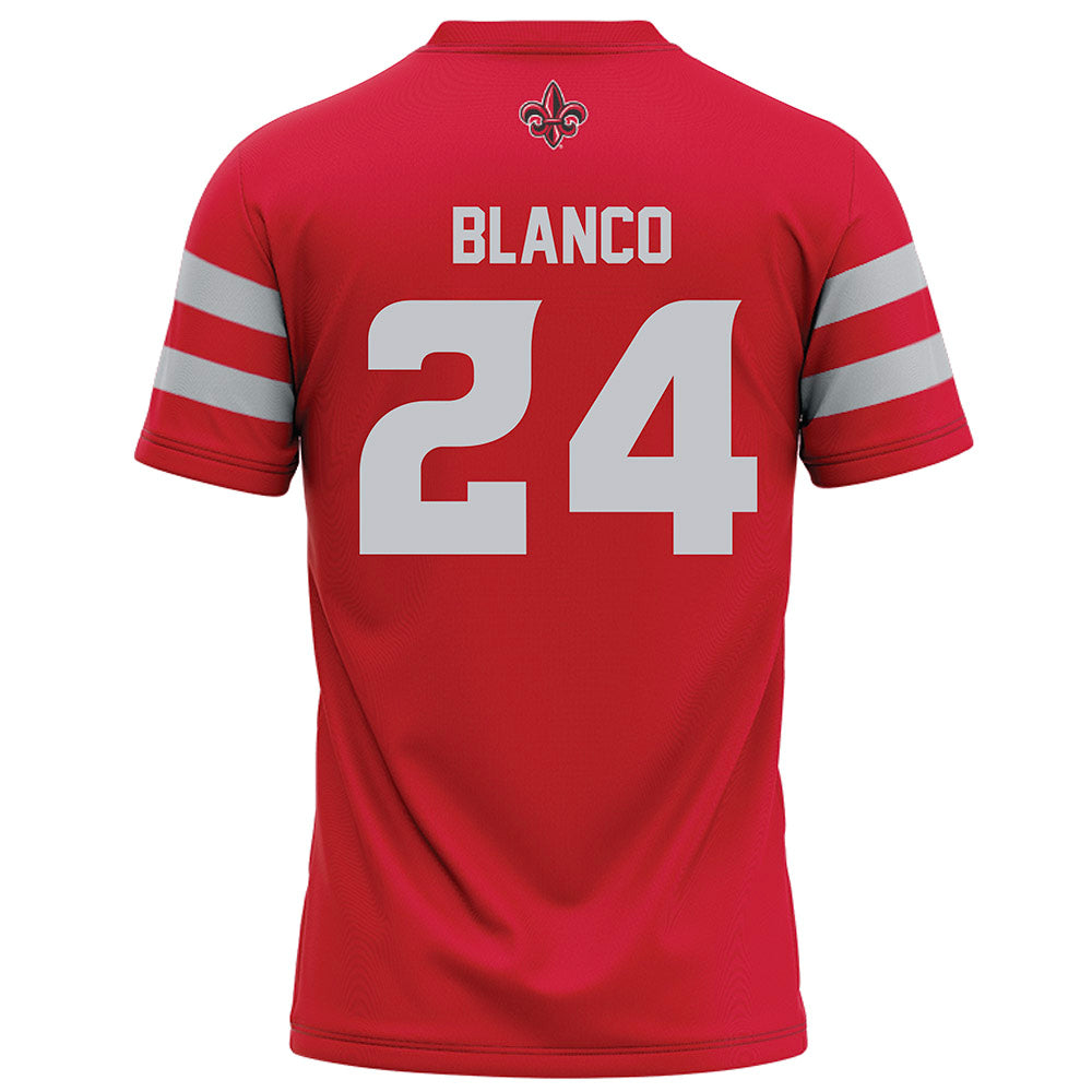 Louisiana - NCAA Football : Steven Blanco - Red Football Jersey-1