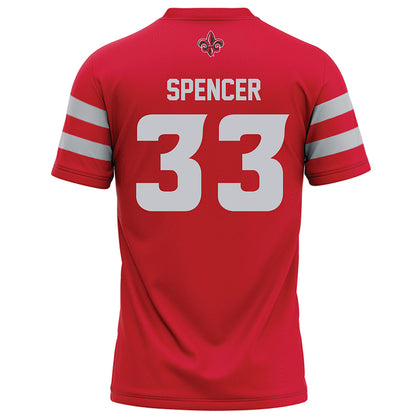 Louisiana - NCAA Football : Alexander Spencer - Red Football Jersey-1